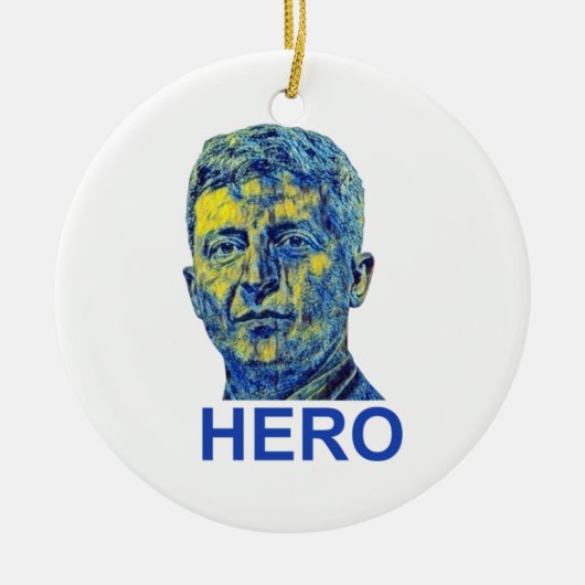 Zelensky Hero Keramik Ornament (Vorne)