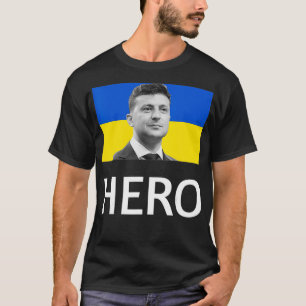 Zelensky Hero, ukrainische Flagge, Präsident Wolod T-Shirt