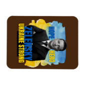 Zelensky Hope Hero Ukraine Strong Magnet (Horizontal)