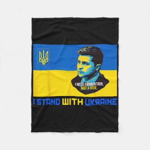 Zelensky Ich brauche Munition Unterstützt die Ukra Fleecedecke