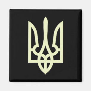 Zelensky-Signatur Grün mit ukrainischem Wappen Magnet