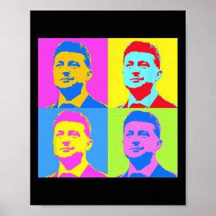 Zelensky Steh mit der Ukraine Ukrainer Unterstütze Poster