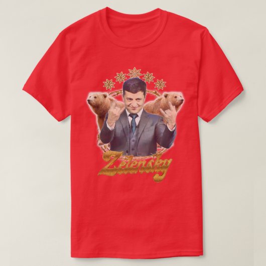 Zelensky Ukraine Retro Fan Art Design2 T-Shirt (Design vorne)