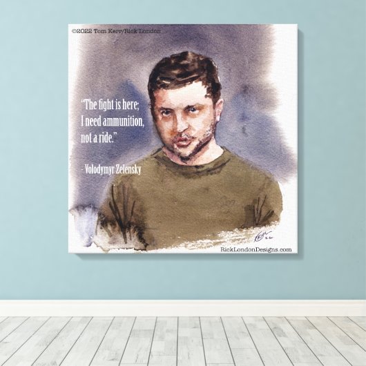 Zelensky, Volodymir Canvas Print Leinwanddruck (Insitu (Holzboden))