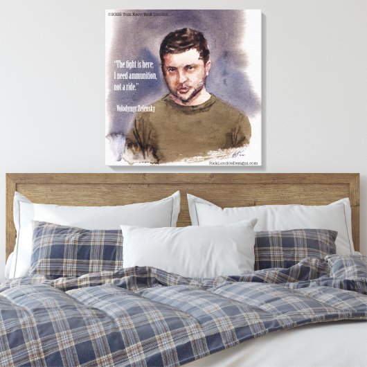 Zelensky, Volodymir Canvas Print Leinwanddruck (Insitu (Schlafzimmer))