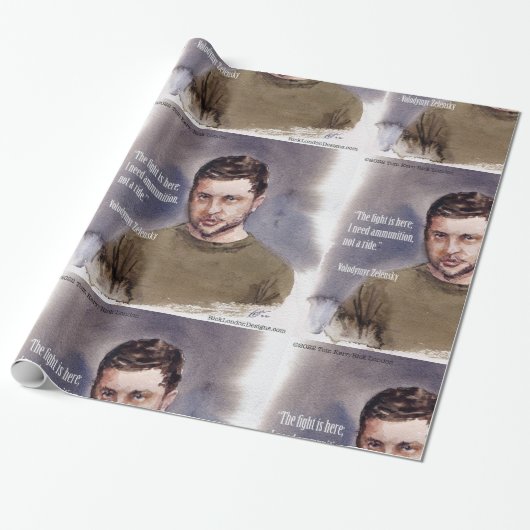 Zelensky, Volodymir Wrapping Paper Geschenkpapier (Ungerollt)