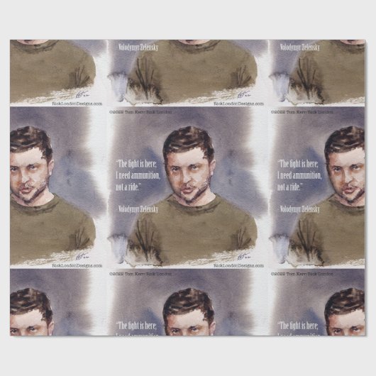 Zelensky, Wolodymir Geschenkpapier (Flach)
