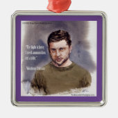 Zelensky, Wolodymir-Metal-Ornament Ornament Aus Metall (Vorne)