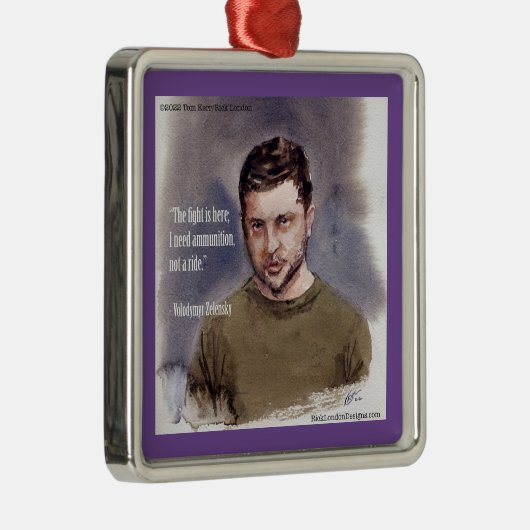 Zelensky, Wolodymir Ornament Aus Metall (Rechts)