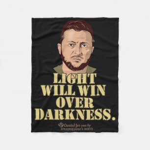 Zelensky Zitat Licht Wird Siegen Ukrainischer Präs Fleecedecke