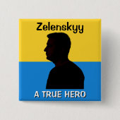 Zelenskyy | Ein echter Held | Politisch Button (Vorderseite)