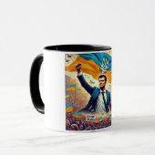 Zelenskyy führt die Revolution in der Ukraine Tasse (Vorderseite Links)