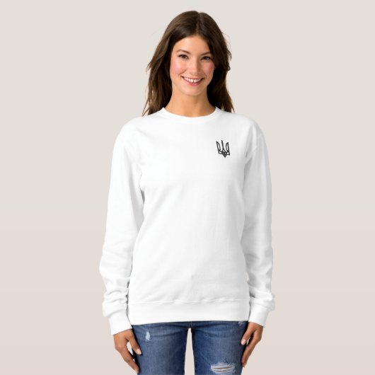 Zelenskyy Style | ukrainisches Trident-Design Sweatshirt (Vorne ganz)