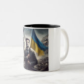 Zelenskyy Ukraine Flag Zwei-Tonen-Tasse Zweifarbige Tasse (VorderseiteRechts)