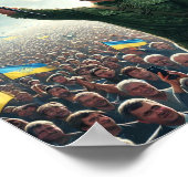 Zelenskyy Ukraine Kundgebung Poster Print (Ecke)