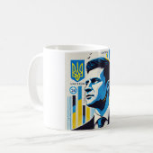 Zelenskyy Ukraine Starke Führung Kaffeetasse (Vorderseite Links)