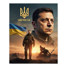 Zelenskyy ukrainischer Präsident Wall Poster