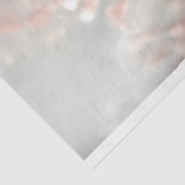 Zelesischer weißer Pfau mit blutrosa Decoupage Seidenpapier (Ausschnitt)