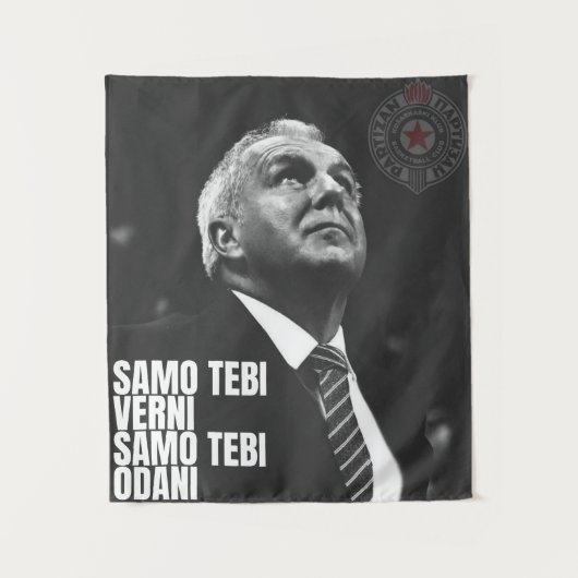 Željko Obradović ZOC Partizan Wandteppich (Vorderseite)