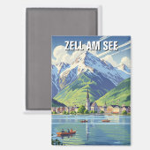 Zell am See Austria Travel Magnet (Vorderseite/Rückseite)