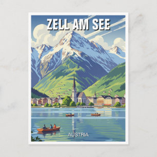 Zell am See Österreich Reise Postkarte