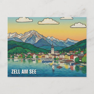 Zell am See Österreich Reise Postkarte