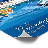 Zell am see Salzburg Austria Travel Illustration Poster (Ecke)