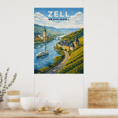 Zell Deutschland Vintage Reise Poster (Küche)