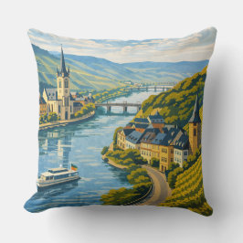 Zell Germany Vintage Travel Art Kissen