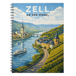 Zell Germany Vintage Travel Art Notizblock