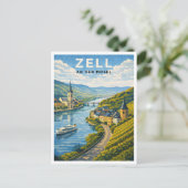 Zell Germany Vintage Travel Art Postkarte (Stehend Vorderseite)