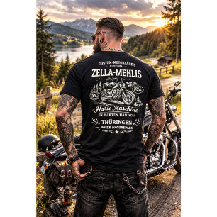 Zella-Mehlis Deutschland Vintage-Motorrad-T-Shirt T-Shirt