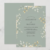 Zelladon-Blatt-Hochzeit Einladung (Vorne/Hinten)