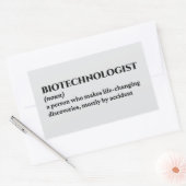 Zellbiologe - Funny Definition Rechteckiger Aufkleber (Umschlag)