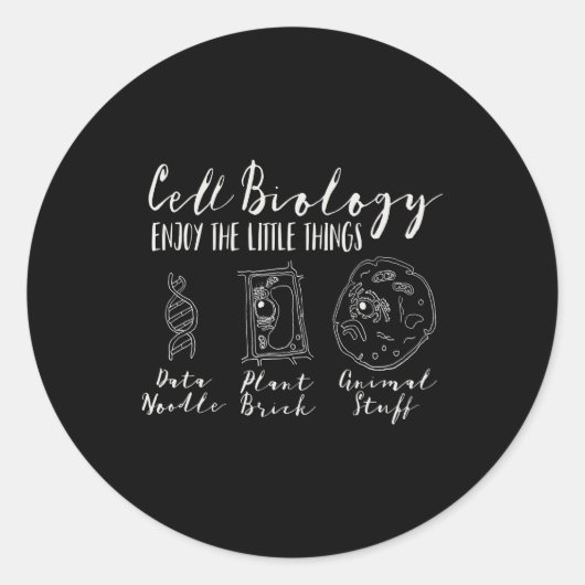 Zellbiologie lustige Wissenschaft - Nerdgeeks Runder Aufkleber (Vorderseite)