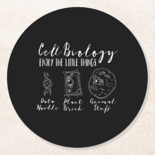 Zellbiologie lustige Wissenschaft -    Nerdygeeks Runder Pappuntersetzer