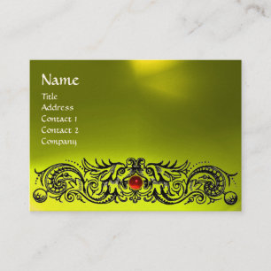 ZELLDRAGONS MONOGRAM TOPAZ, gelber roter Ruby Visitenkarte