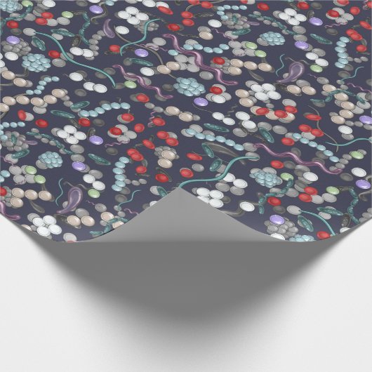 Zelle formt Mikrobiologie Geschenkpapier (Ecke)