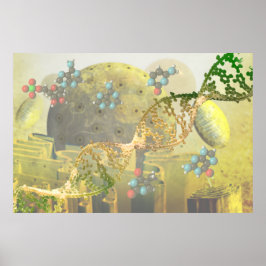 Zelle mit DNA Poster