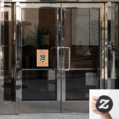 Zelle QR-Code-Logo Vielen Dank Scan to Pay Fensteraufkleber (Büro Tür)