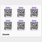 Zelle QR Code Payment Scan zu bezahlen weiß Quadratischer Aufkleber (Blatt)