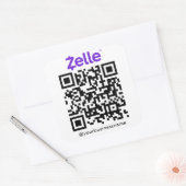 Zelle QR Code Payment Scan zu bezahlen weiß Quadratischer Aufkleber (Umschlag)