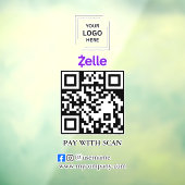 Zelle QR-Code-Scan-to-Pay-Fensteraufkleber Fensteraufkleber (Blatt 3)