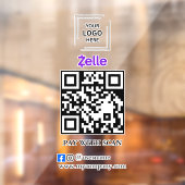 Zelle QR-Code-Scan-to-Pay-Fensteraufkleber Fensteraufkleber (Blatt 2)