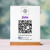 Zelle QR-Code-Scan zum Bezahlen Acryl Geschäftssch Acrylschild (Neutral)