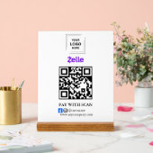 Zelle QR-Code-Scan zum Bezahlen Acryl Geschäftssch Acrylschild (Hochzeit)