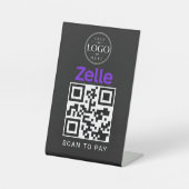 Zelle Scan-to-Pay-Tischdisplay Sockelschild (Vorderseite)