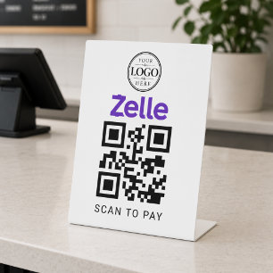 Zelle Scan-to-Pay-Tischdisplay Sockelschild