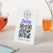 Zelle Scan-to-Pay-Tischdisplay Sockelschild (In SItu)