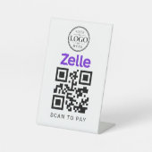 Zelle Scan-to-Pay-Tischdisplay Sockelschild (Vorderseite)